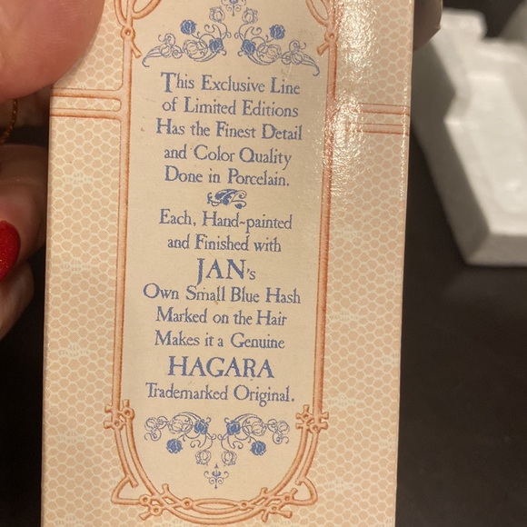 1988 Jan Hagara Vintage Bisque Figurine "Stephen" Hanging Mini Ornament O22330 - Picture 10 of 12